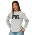 thumbnail image 4 of Monday Optional Work Week Weekend Long Sleeve TShirt Men Women Brisco Brands X, 4 of 6
