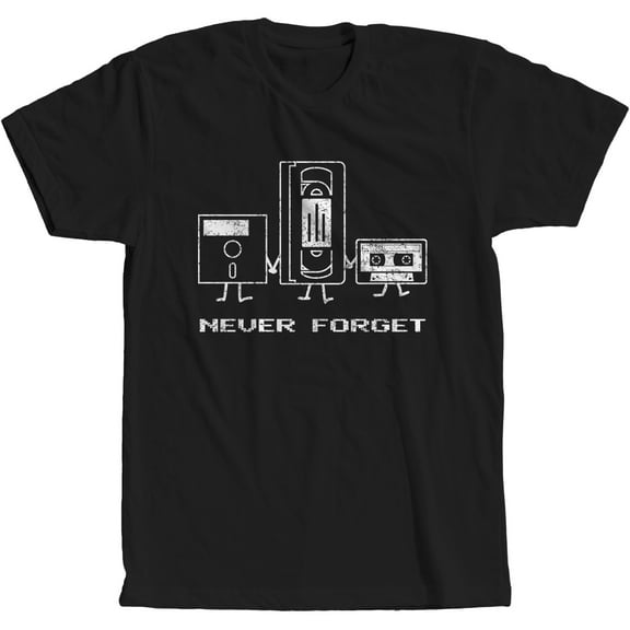Never Forget Retro Funny Novelty Graphic T-Shirt