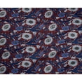 thumbnail image 4 of oneOone Polyester Lycra Fabric Leaves & Floral Block Printed Craft Fabric BTY 56 Inch Wide, 4 of 5