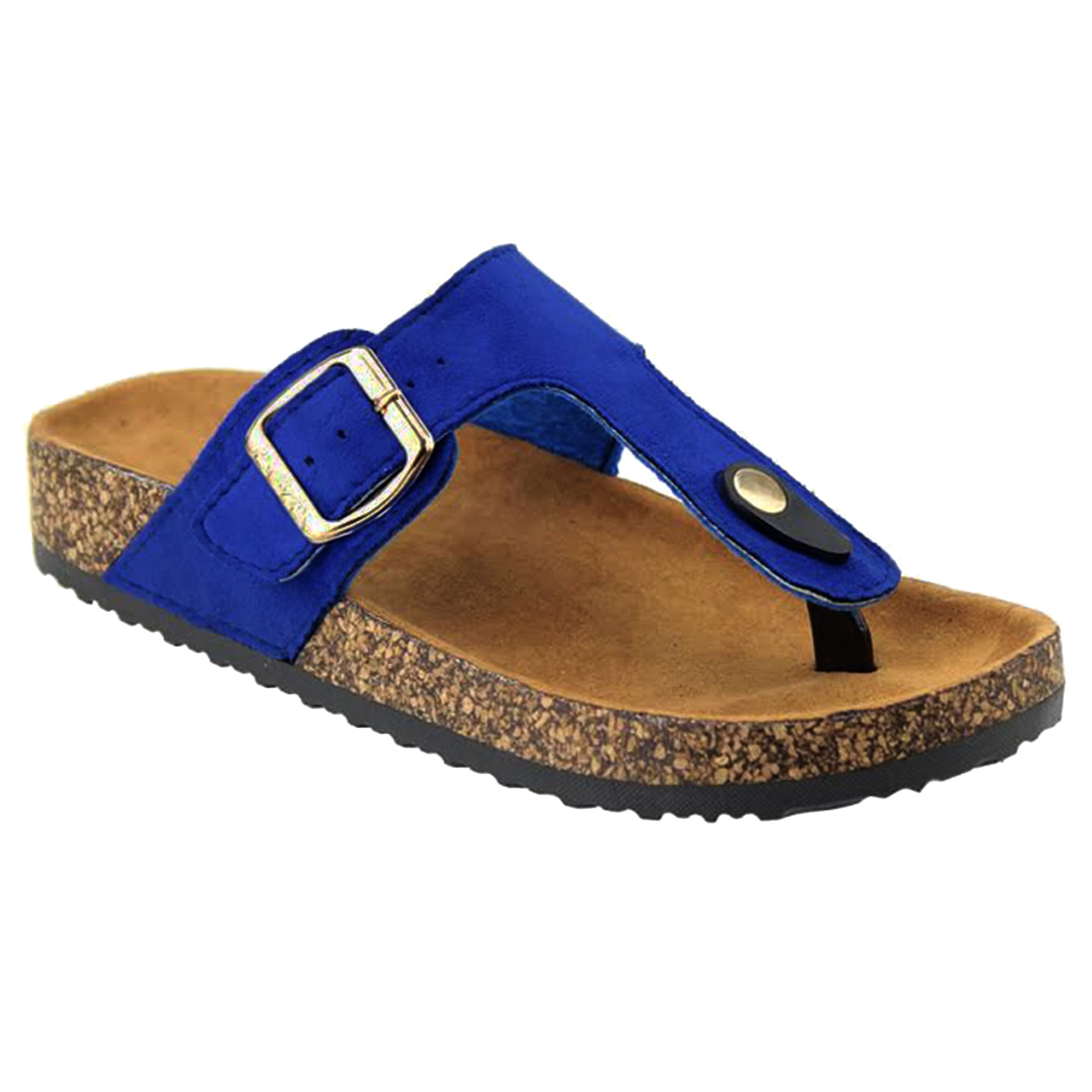 women's casual buckle straps sandals flip flop platform footbed sandals