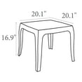 thumbnail image 7 of Luxury Commercial Living 20" Black Transparent Stacking Square Outdoor Patio Side Table, 7 of 7