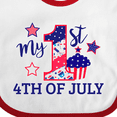 thumbnail image 4 of Inktastic My 1st 4th of July with Stars and Cupcake Boys or Girls Baby Bib, 4 of 4