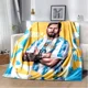 thumbnail image 3 of Manta de franela de fútbol superstar para adultos y niños, manta portátil para decoración de sofá y cama, regalo, l-leo, messi-i, 3 of 5