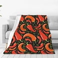 thumbnail image 1 of Balery Red Hot Chili Manta de Felpa Suave y Acogedora – Cobija de Franela Aterciopelada para Cama, Lavable y Cálida para Sofá, Mascotas, Transpirable-40"x30", 1 of 7