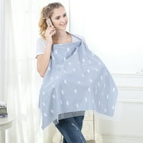 BESTYASH Grey Cotton Nursing Cover for Women, Multi-Function Breastfeeding Scarf, 1 Set