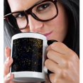 thumbnail image 2 of 3drose, Abstract Inspired by Jackson Pollock, 11oz Two-tone Black Mug, 2 of 6