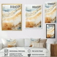 thumbnail image 4 of Designart "Amber And Azure Seashore Sand Blend III" Coastal Floater Framed Canvas Prints, 4 of 5