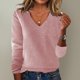 thumbnail image 2 of Ploknplq Hoodies for Women,Sweatshirt for Women,Trendy Queen Hoodie,Sweater Spring One Word Shoulder Exposed Shoulder Hood Jacket Sweater,Graphic Hoodies,Long Sleeve Shirts for Women Pink M, 2 of 3