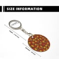 thumbnail image 3 of Naloa Fall Leaves Print Round Keychain Keychain Key Ring, Key Tag, Key Chain Bulk for Gift Accessories (Round), 3 of 7