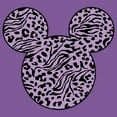 thumbnail image 2 of Girl's Mickey & Friends Mickey Mouse Animal Print Silhouette  Graphic Tee Purple Berry Small, 2 of 4