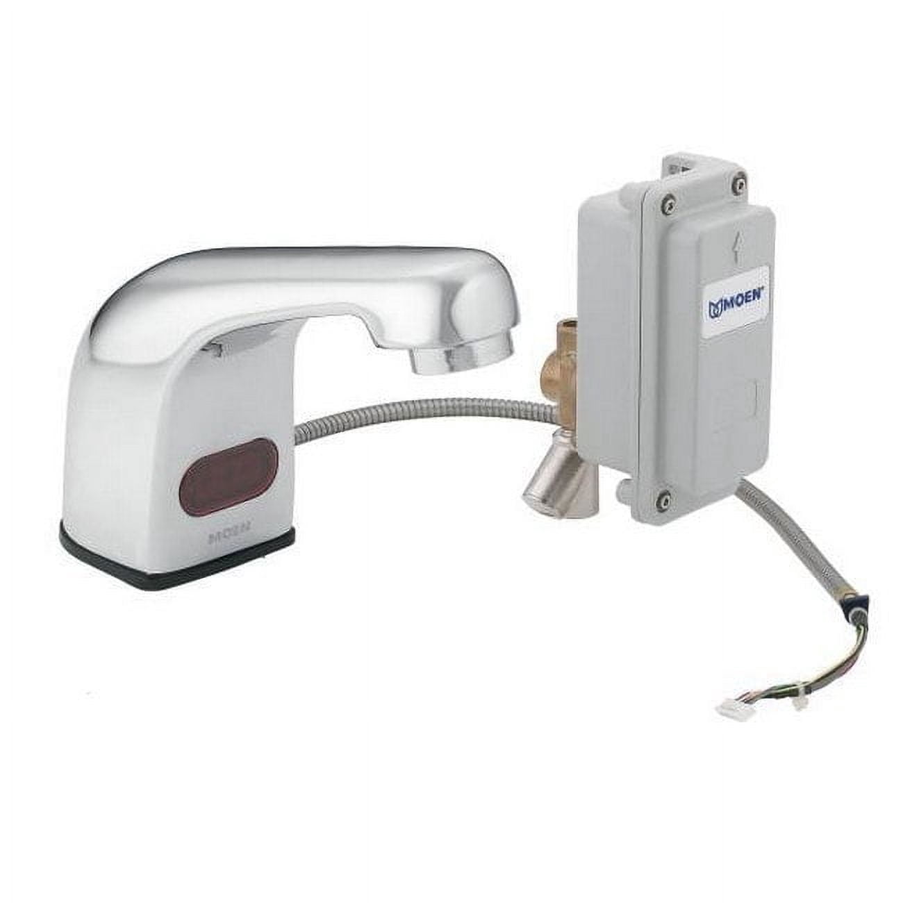 Moen CA8302 M-Power Commercial Touchless Single Mount Hands-Free Battery Powered Sensor-Operated Faucet, Chrome