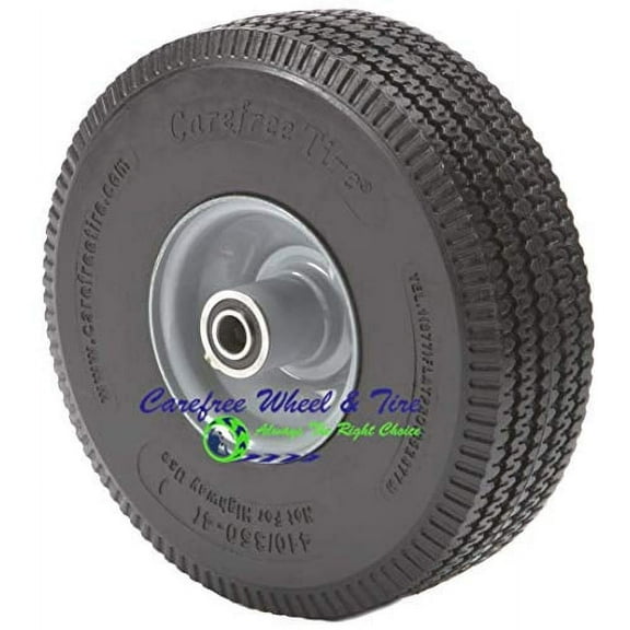 Handtruck 410/350-4 Carefree Wheel with 2 1/4" Off Centered Hub and 1" Metal Bushing.