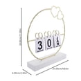 thumbnail image 2 of ORDDIART Calendrier de Décoration de Bureau Réutilisable Calendrier Perpétuel Style Rustique Lot de 1, 2 of 8