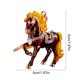 thumbnail image 5 of Llavero de caballo con brillantes diamantes de imitación incrustados, llavero decorativo de buena suerte, accesorio festivo., 5 of 8