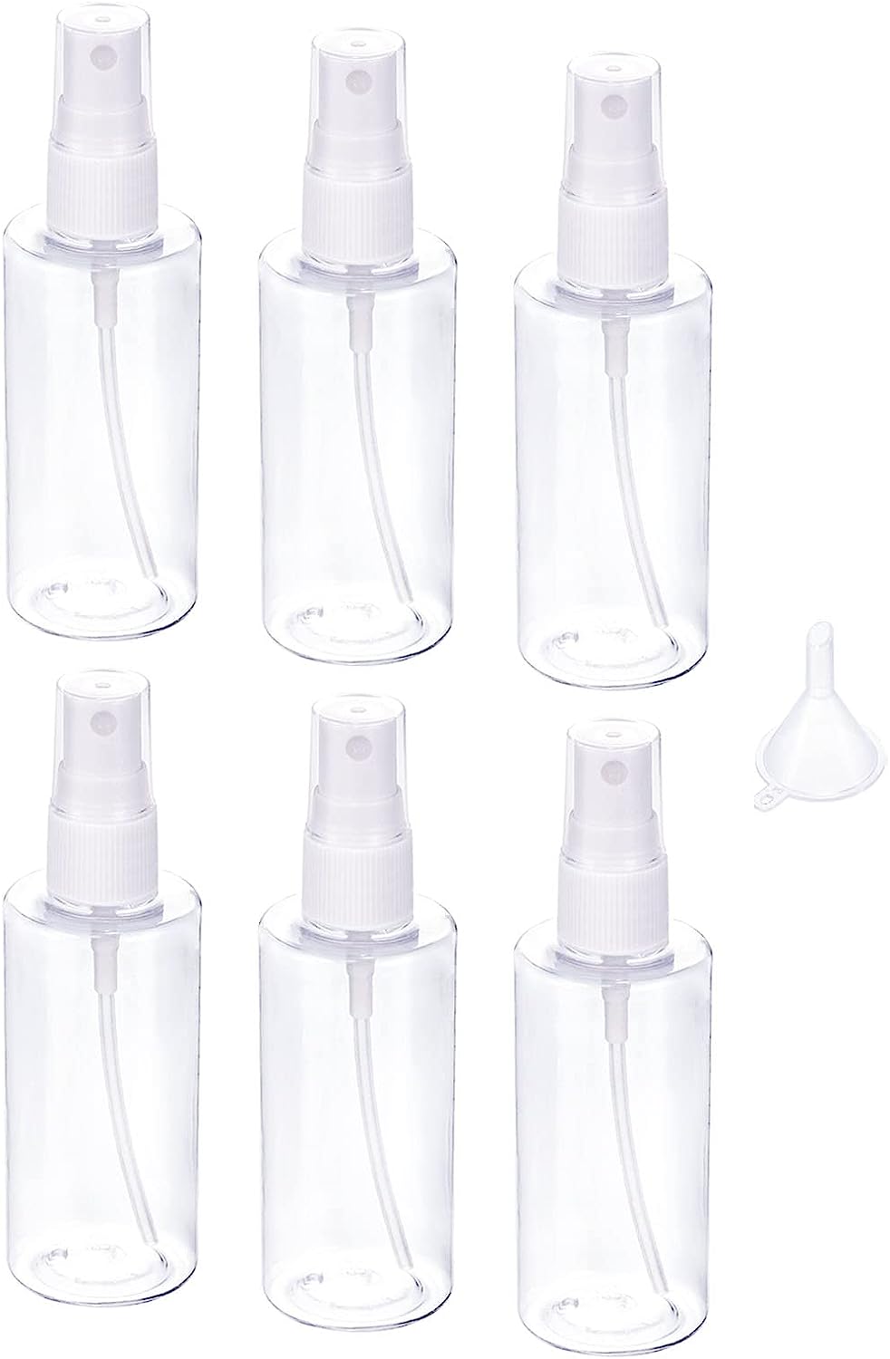 6 Pack Clear Plastic Pump Bottle Dispenser Shampoo Lotion Empty Spray