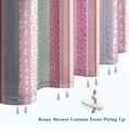 thumbnail image 6 of Pink and Green Striped Pattern Shower Curtain 84"x72" ,Bathroom Decorative Shower Curtains Set with 12 Hooks,Modern Waterproof Washable Shower Curtain, 6 of 6