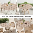 thumbnail image 7 of Pioneer Flower Floral Print Pattern Round Fitted Tablecloth with Elastic Edge,Dining Table Cover Waterproof,Outdoor Round Tablecloth for Camping,Dining,Indoor and Outdoor, 7 of 7