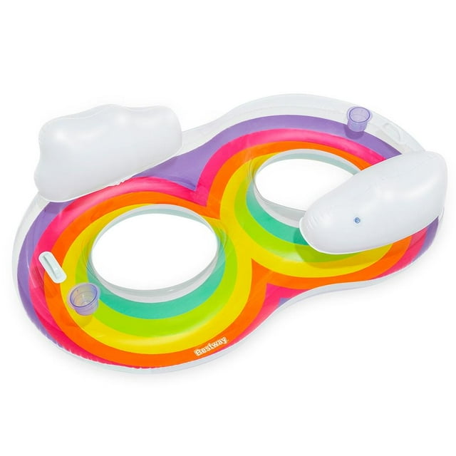 Colchón Inflable Play Day Doble de Arcoíris Multicolor