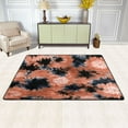 thumbnail image 3 of 72x48in Area Rug Machine Washable Floor Mats Skid-Resistant Backing Carpet for Home Kitchen Bedroom Coral and Black Tie-dye Pattern, 3 of 7