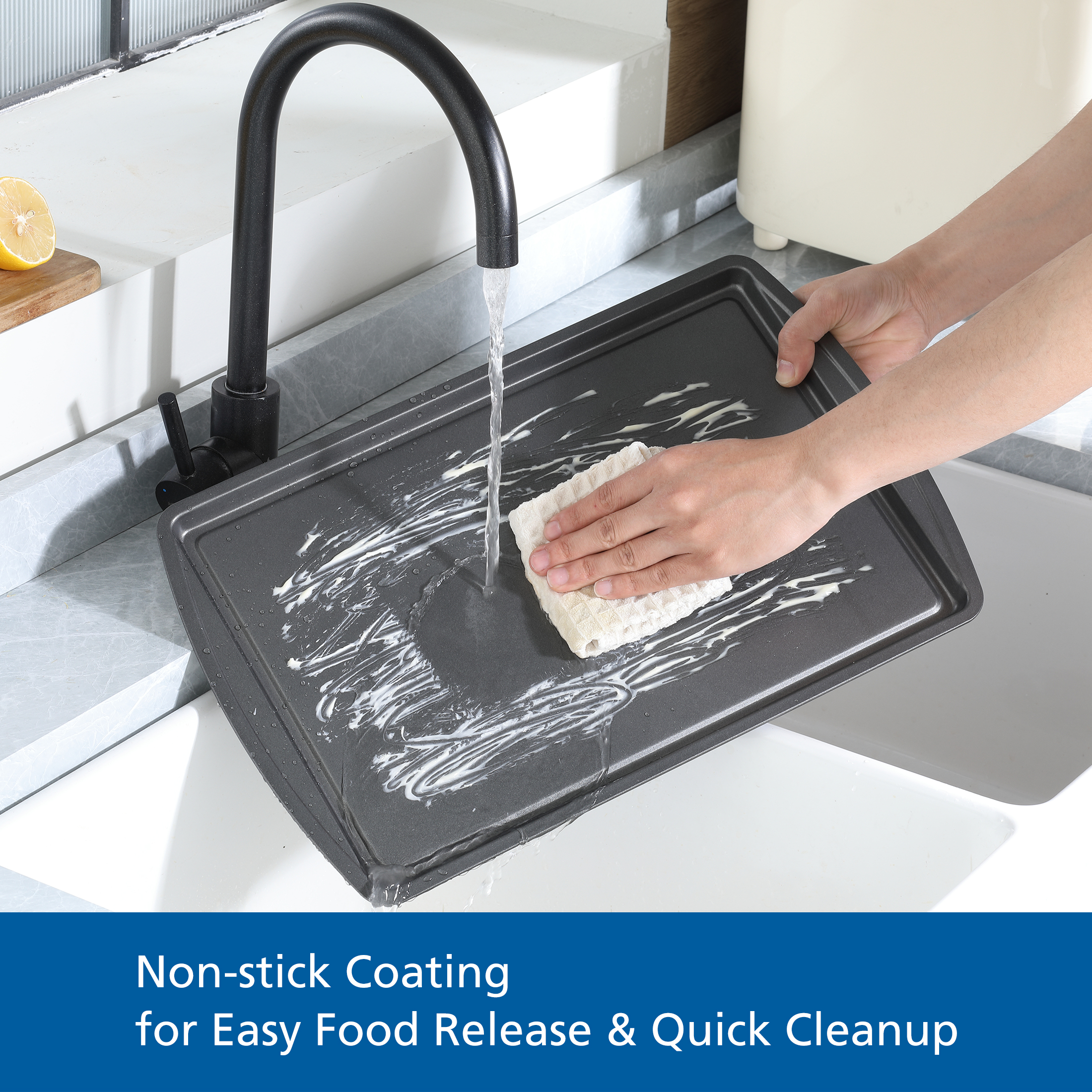 Mainstays 3-Piece Carbon Steel Nonstick Cookie Sheet Set photo 7