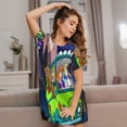 thumbnail image 5 of Saiise Women's Nightgown Sleepwear,Short Sleeve Pajama Dress,Scooby-Doo Print Loungewear for Home and Sleep, 5 of 6