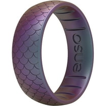 Enso Rings Classic Etched Legends Series Silicone Ring - 11 - Mermaid Scale
