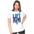 thumbnail image 3 of Faith Blessed Holy Spirit Jesus Womens Slim Fit Graphic Tee Brisco Brands X, 3 of 5