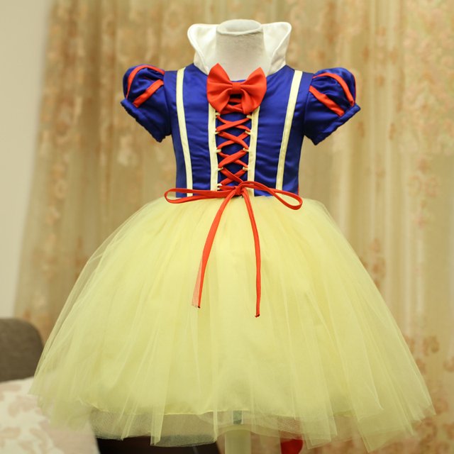 Disfraz de Blancanieves para niñas, Navidad, Halloween, vestido de princesa, disfraz (100 cm) JAMW Sencillez
