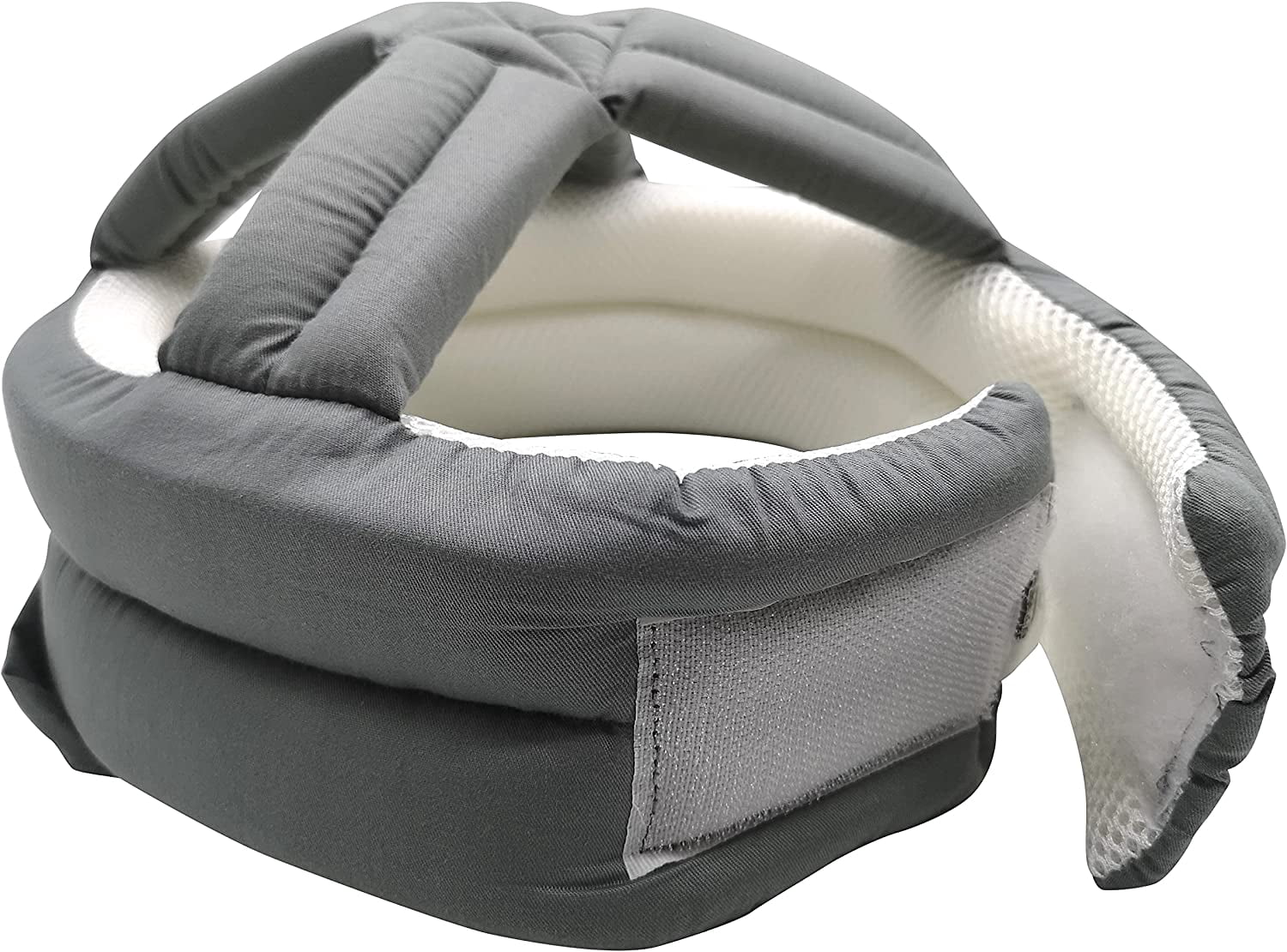 ABCISI Thick Soft Protective Helmet for Elderly,Adult Sizing,Seniors Head Protector Fall Protection Hat Cap,Elder Safety Products Protect Head Injury in Falls for Home Gardening Walking Dog,Gray Mesh
