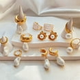 thumbnail image 4 of PRIYAL Freshwater Cultured Pearl Earrings Leverback Dangle Stud Pearl Earrings, 4 of 17