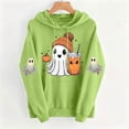 thumbnail image 5 of Ovbmpzd Green Adult Halloween Sweatshirts Oversized Graphic Hooded Hoodie Casual Long Sleeve Tops,M, 5 of 5