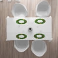thumbnail image 3 of Ambesonne Christmas Place Mats Set of 4, Evergreen Wreath Art, Standard Size, Green White, 3 of 4