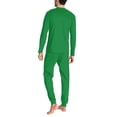 thumbnail image 4 of Renewold Christmas Green Elf Family Pajamas Matching Set for Men Size 6XL Thermal Nightwear Loungewear Indoor Activities Sleepwear 2pcs Casual Pullover Tops Pants, 4 of 5