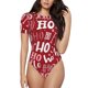 thumbnail image 1 of Balery Ho Pattern Funny Christmas Body de cuello redondo de manga corta para mujer Tops de manga corta Tops básicos-Large, 1 of 7