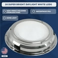thumbnail image 3 of Five Oceans Marine LED Interior Dome Light, 6 Inch Boat Ceiling LED Lights, Round Cabin Light, Daylight White LED, On-Off Rocker Switch, 12V, Surface Mount for Boat Truck RV Trailer - FO2625, 3 of 11