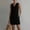 Black, variant on Womens Sleeveless V-Neck Dress Solid Color Tank Dresses with Pockets A-line Sundresses, M