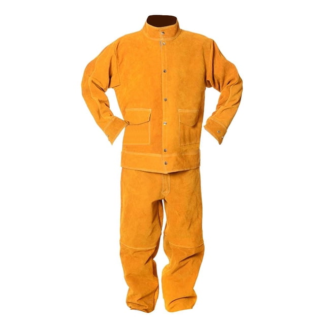 Ropa de protección Pantalones de chaqueta, Ropa de trabajo para soldadura por Ropa de protección, 9 tipos, L a XXXL, 3 colores Amarillo-XXL Sunnimix Traje de Soldadura con Aislamiento Térmico