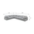 thumbnail image 4 of ACME Furniture Naveen Upholstered Fabric Sectional Sofa with 6 Pillows in Gray, 4 of 8