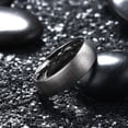 thumbnail image 3 of Anillo King Will Basic de carburo de tungsteno, 6 mm, plata, tamaño 9, 3 of 7