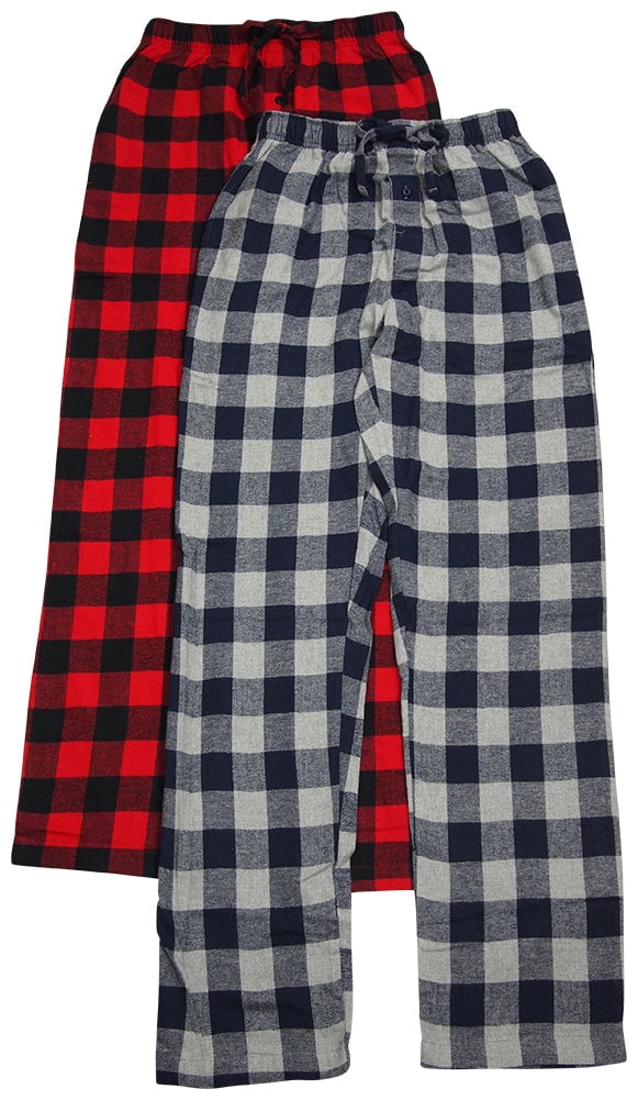 Hanes Men's and Big Men's Cotton Flannel Pajama Pants, 2-Pack