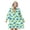 Alien UFO Pale Green Pattern, variant on Alien UFO White Pattern Oversized Sherpa Fleece Wearable Blanket Hoodie, Double-Sided Warm Fuzzy Pullover with Super Pockets for Women & Men