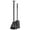 Black, variant on mDesign Compact Plastic Toilet Bowl Brush and Plunger Combo Set, 2 Pack
