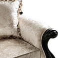 thumbnail image 7 of Paulo Sofa, Off White Fabric, Carved Details, Black Solid Wood, 85 Inch, 7 of 7
