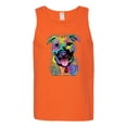 thumbnail image 2 of Don't Judge My Pitbull I Won't Judge Your Kids Funny Dog Lover Mens Graphic Tank Top, Orange, Large, 2 of 3