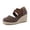 Chocolate, variant on Chica Espadrille Wedge Sandals for Women Slip On Closed Toe Women Shoes with Elastic Straps and Stylish Everyday Comfort