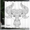 thumbnail image 4 of Ambesonne Astrology Shower Curtain, Astrology Taurus Sign, 69"Wx84"L, Black White, 4 of 5