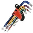 thumbnail image 2 of 9Pcs Metric Allen Key Set Metal Hex Key Allen Wrench Set 9 Sizes Chrome Vanadium Steel Long Arm Hex Key Kit with Ball End and Color Coding for Repair Furniture Car Bike Toy, 2 of 11