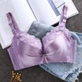 thumbnail image 2 of OSFVNOXV Plus Size Lace Bras for Women Full Coverage Satin Silk Large Bust Solid Color Breathable Everyday Bra First Mothers Day Gift for New Mom ,S-2XL, 2 of 5