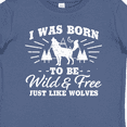 thumbnail image 4 of Inktastic I Was Born to Be Wild and Free with Wolf and Mountains Boys or Girls Baby T-Shirt, 4 of 5