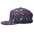 thumbnail image 2 of Rustic Folk Style Hat – Earthy Aesthetic Flat Brim Cap, Tribal Print Snapback for Casual Wear, 2 of 6